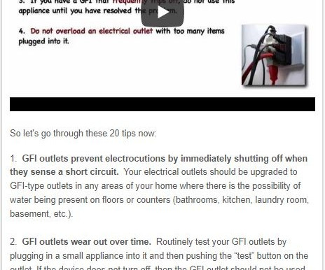 Tips for Electric Outlets & Surge Protectors