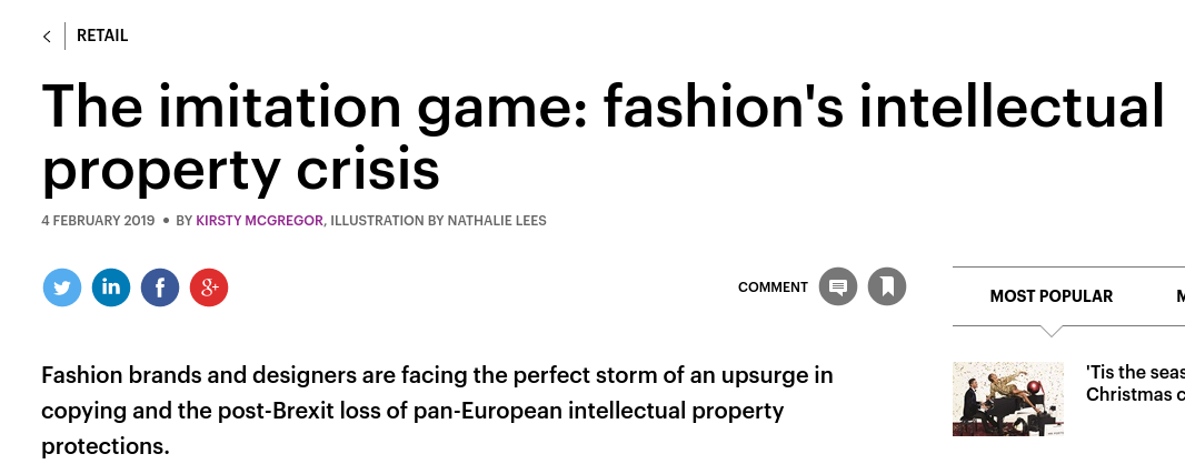 Intellectual Property crisis in the fashion industry content media