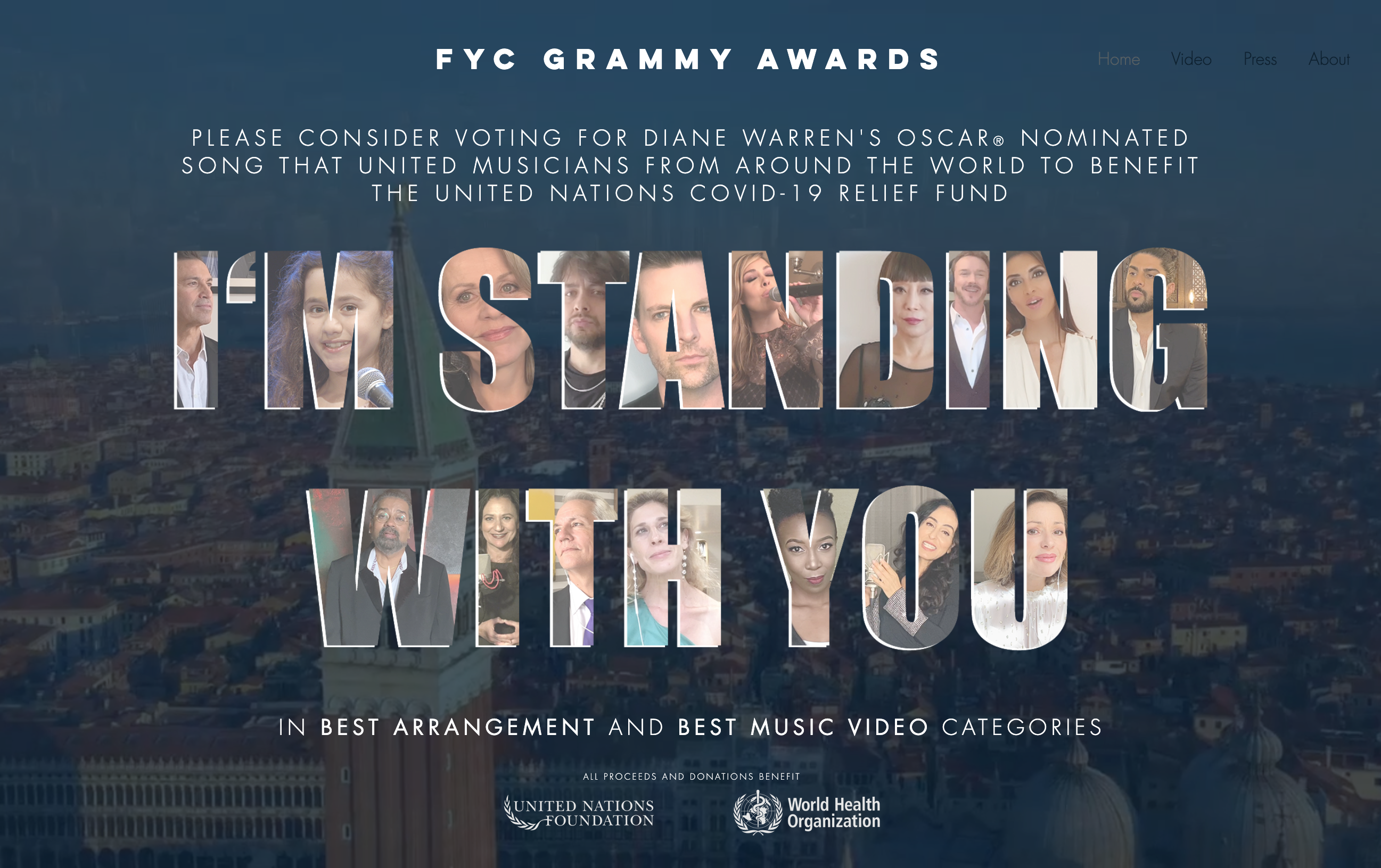 Our Diane Warren's Recording Academy / GRAMMYs submission of "I'm Standing with You" in the Best Arrangement and Best Music Video category content media