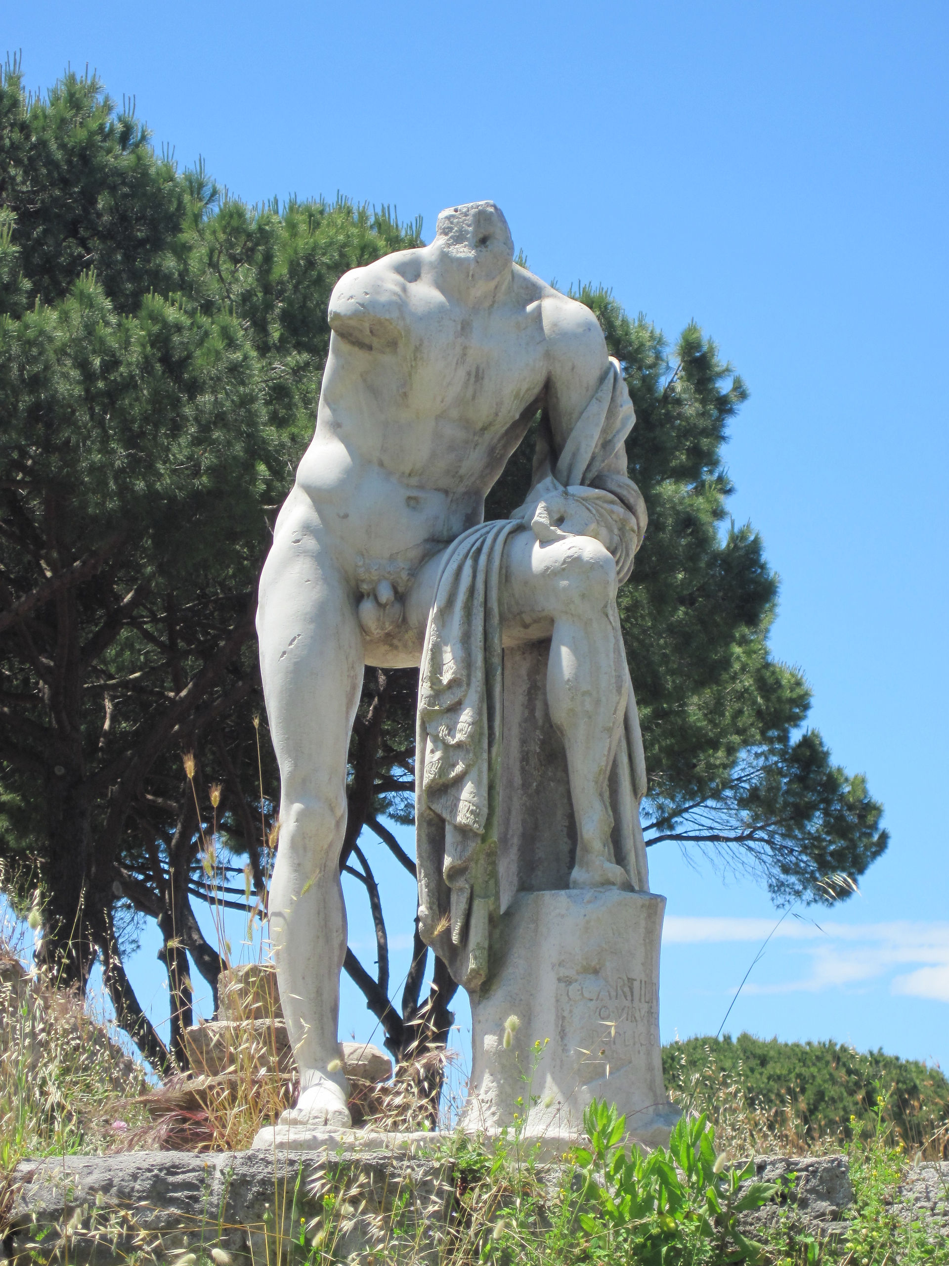 Italy, Ostia, marble statue, roman statue, italian statue