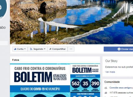 PREFEITURA DE CABO FRIO TEM PÁGINA NO FACEBOOK HAQUEADA