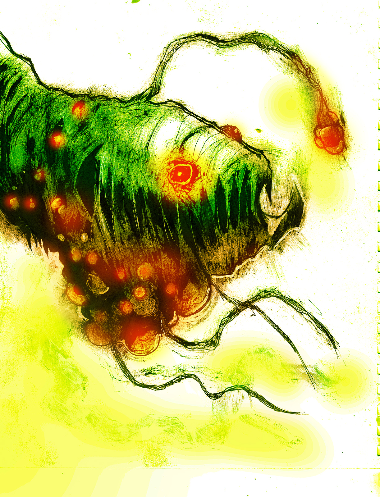My Colored #drawnimo Parasite drawstream the baby eggs are living and feeding off the host mother. content media
