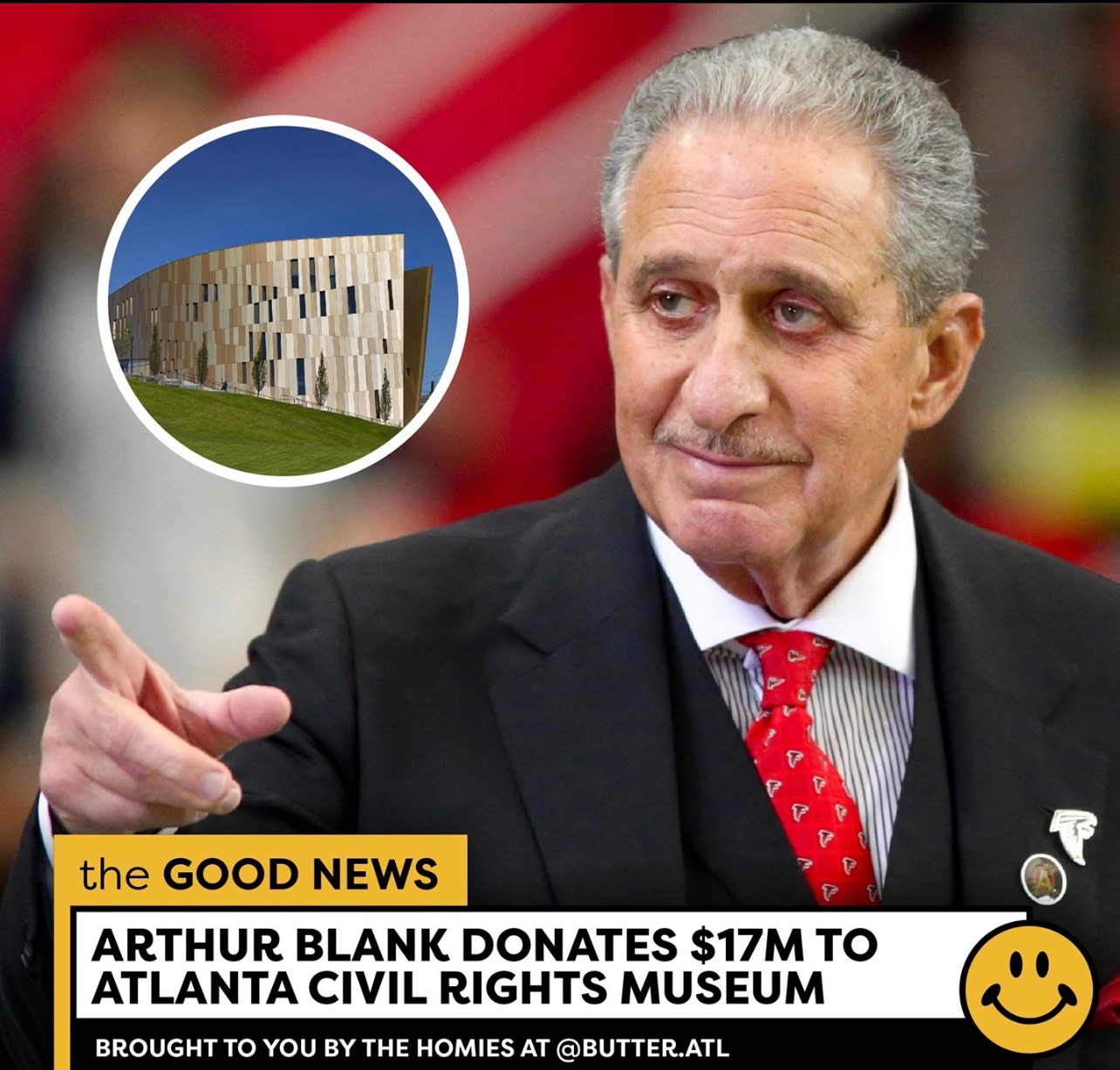 Arthur Blank donated $17 million to The National Center for Civil and Human Rights, Atlanta's museum dedicated to the civil rights movement content media