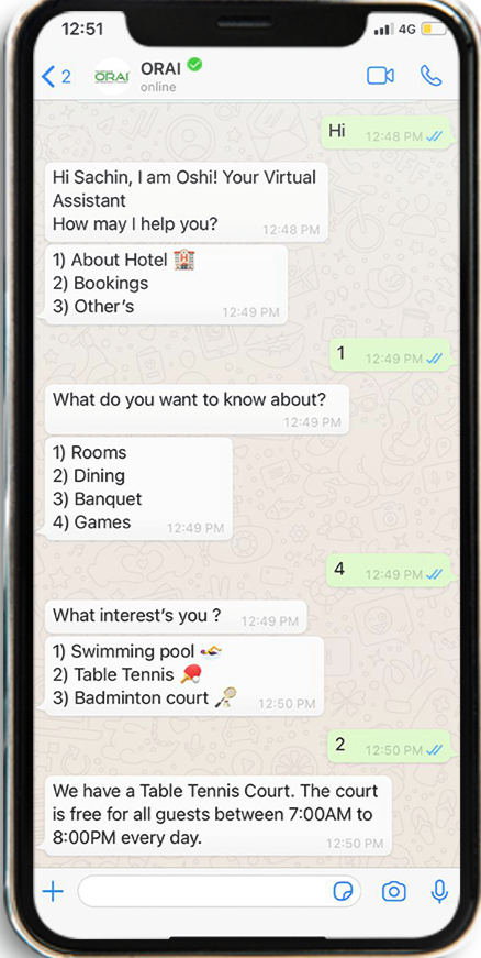 Real Time Conversation For Hotel Booking Between Chatbot and Human for Saving Time