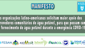 MANIFESTO: A provisão dos Serviços Comunitários de Água Potável da ALC. em frente ao COVID-19