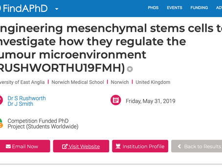 New PhD position in lab - applications by May 31st!
