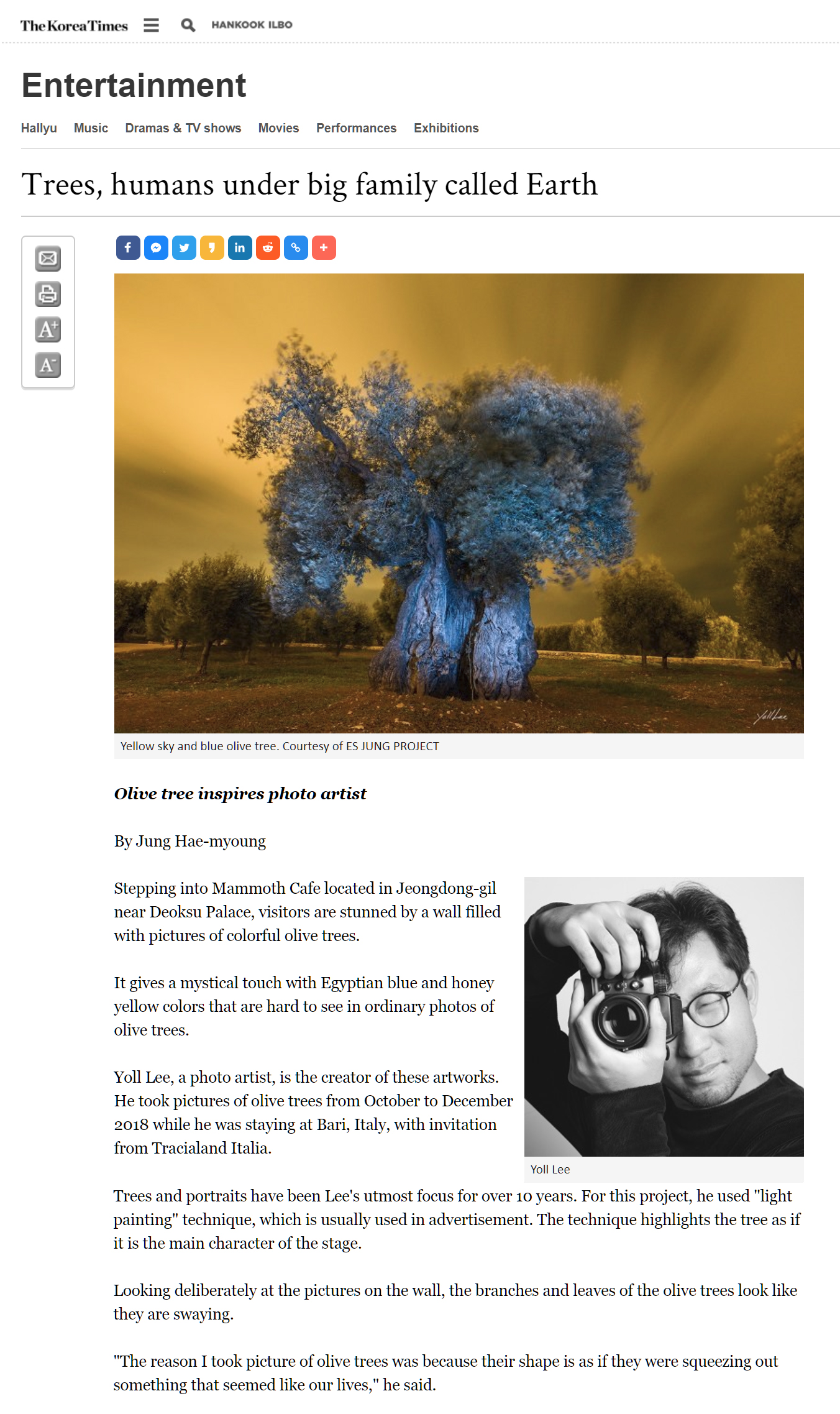 Trees, humans under big family called Earth content media
