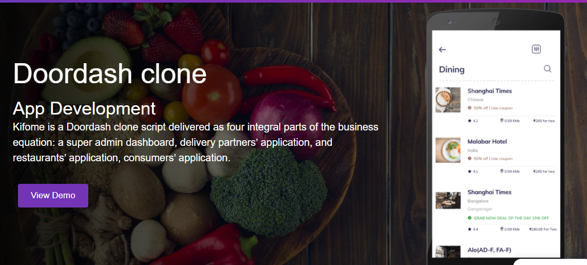 DoorDash Clone content media