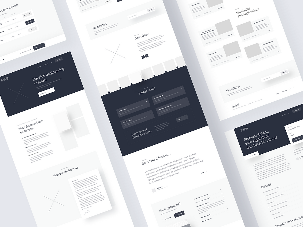 Bradfield — Wireframe