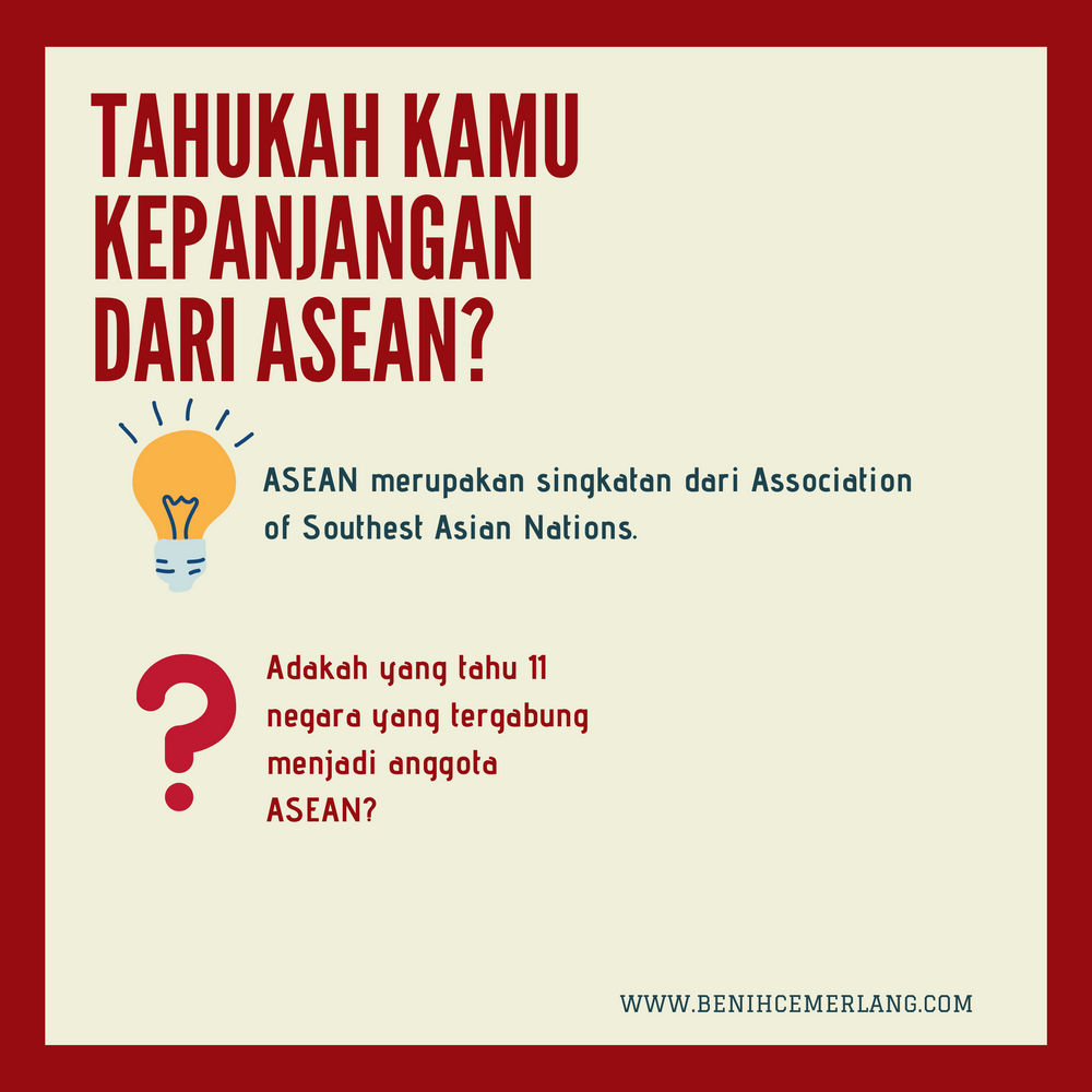 Ayo Tuliskan Kepanjangan Dari Asean Gaya Modis