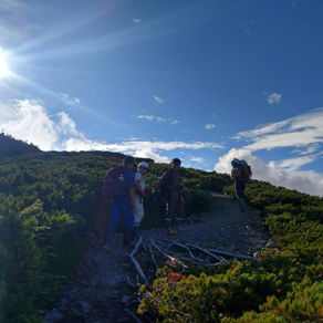 蝶ヶ岳登山道整備 2019/9/12~14、17~19