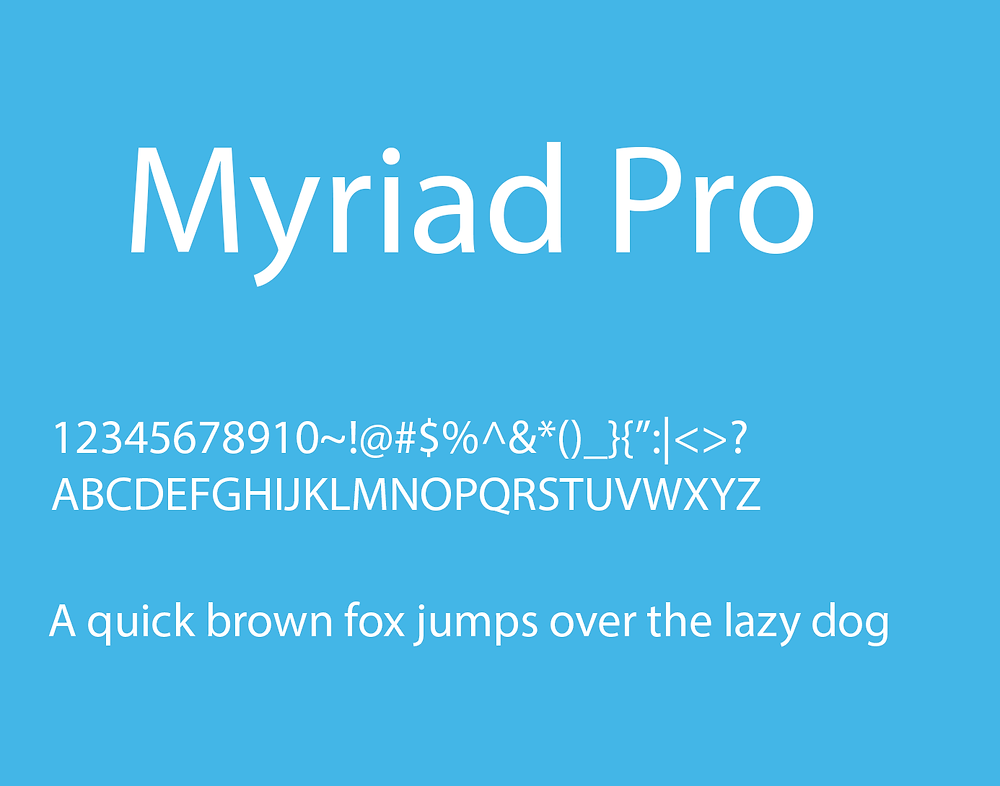 Bộ Font Chữ Myriad Pro Full 40 Font Việt Hóa