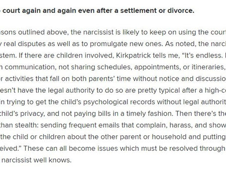 Divorcing the Narcissist 