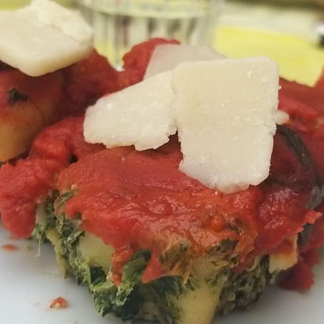 Pasta rolls ricotta-épinards