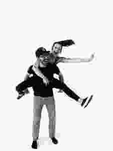 Woman on a man's back