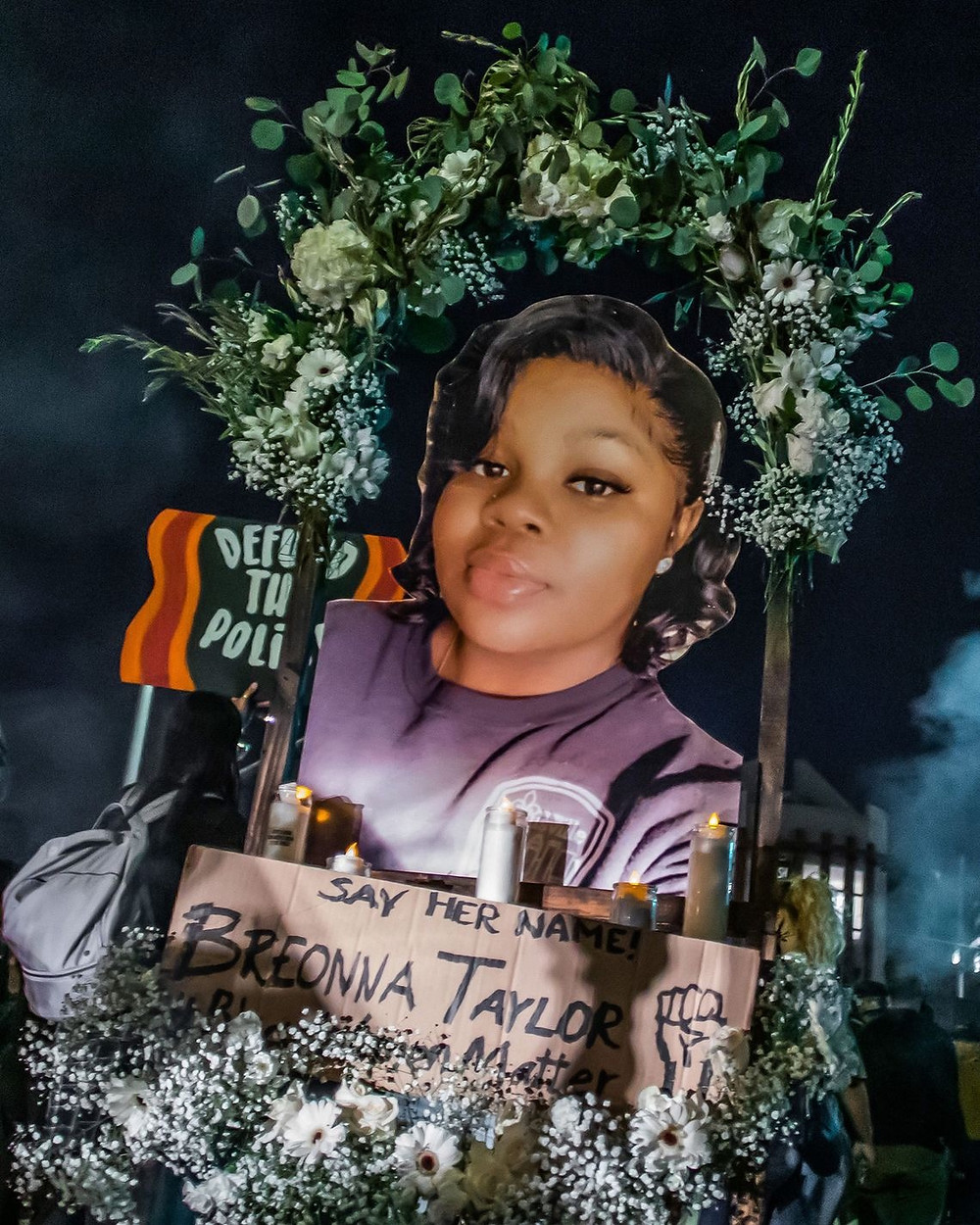 Memorial for Breonna Taylor, victim of police brutality.