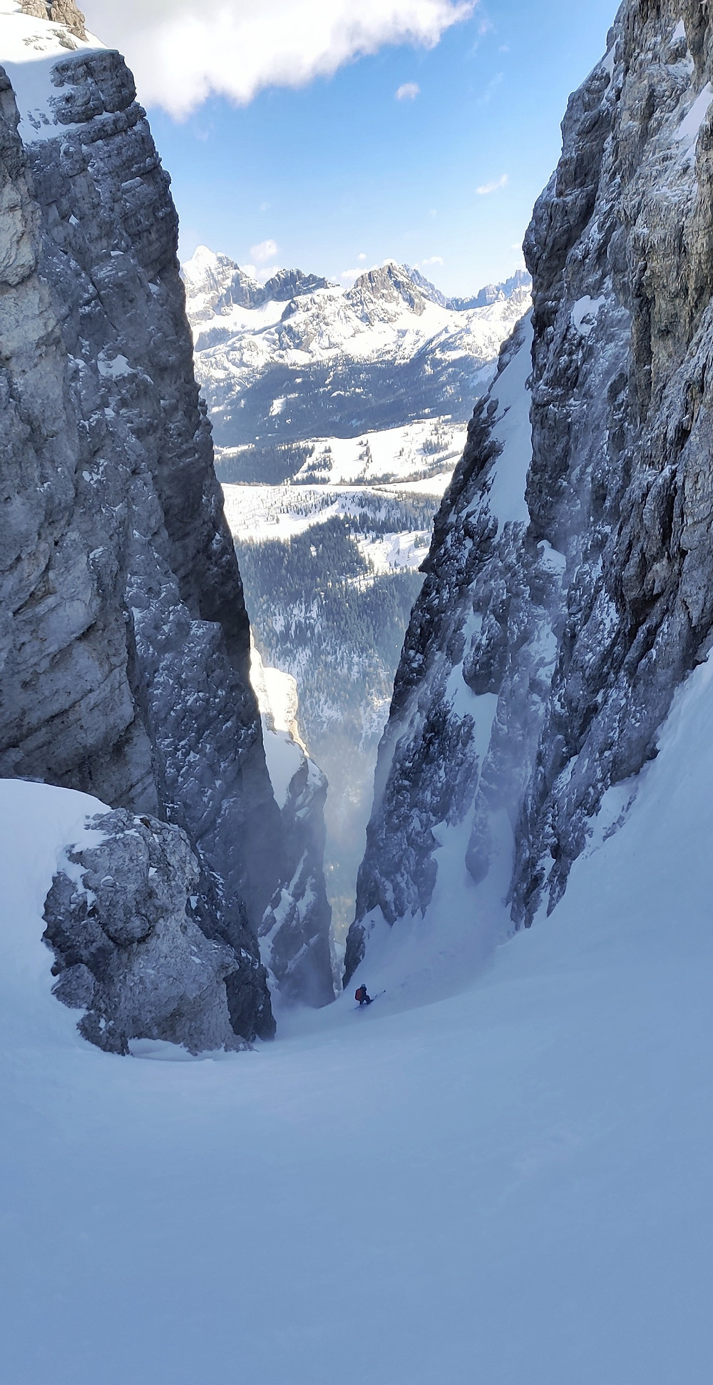 Skitour, Südtirol, Dolomiten, Langental, Sassongher, Valscura, Forcella Ciampei, Forcella Crespeina, Val Chedul