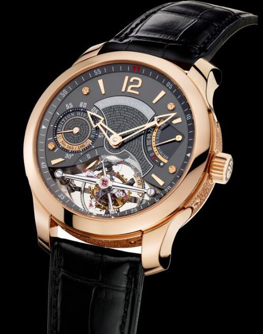 Greubel Forsey Watch Double Tourbillon 30 Edition Historique Red Gold Anthracite gold dial Men content media