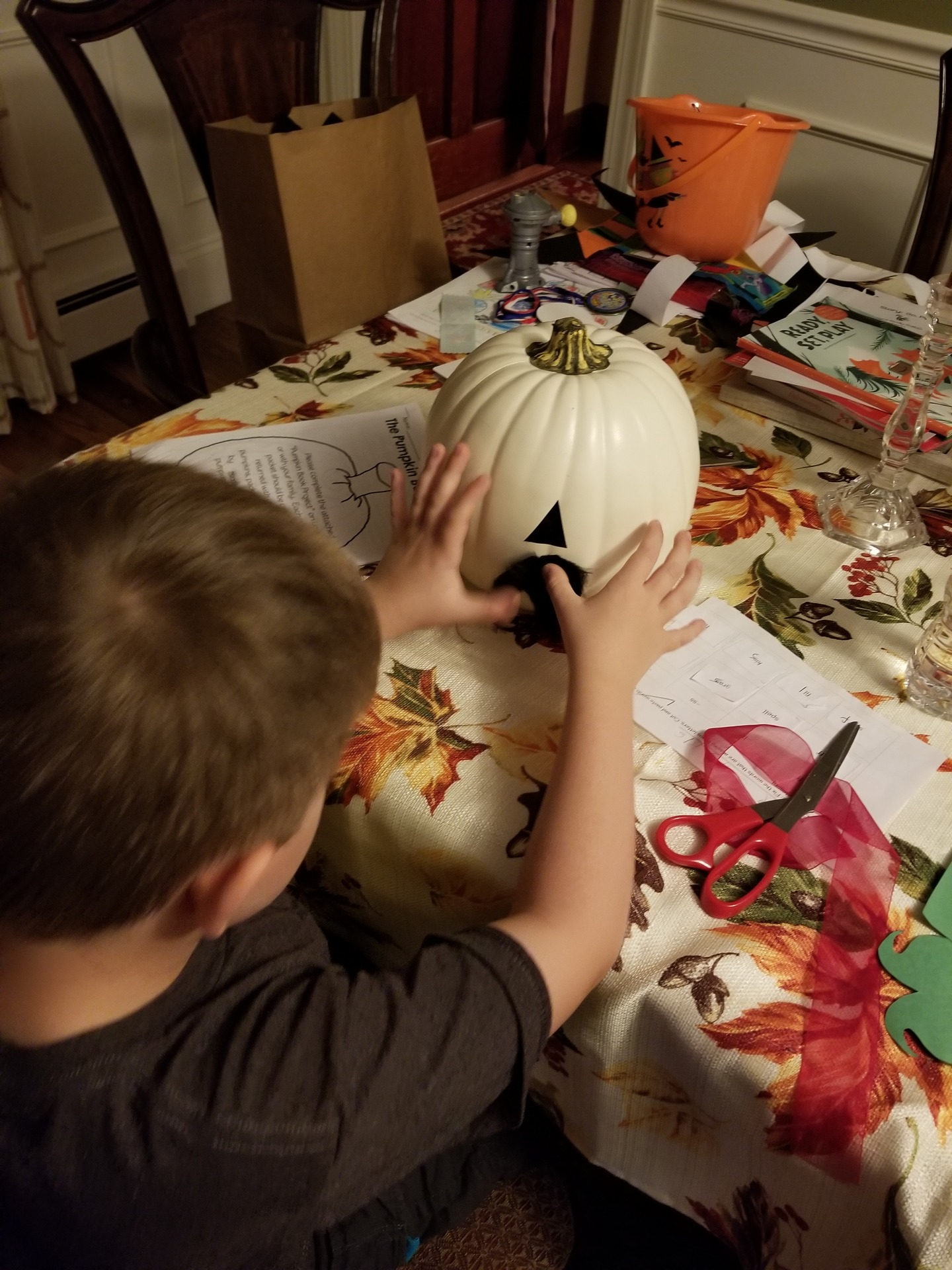 A fun Mr. Crypt pumpkin project for my son's 1st grade class! content media