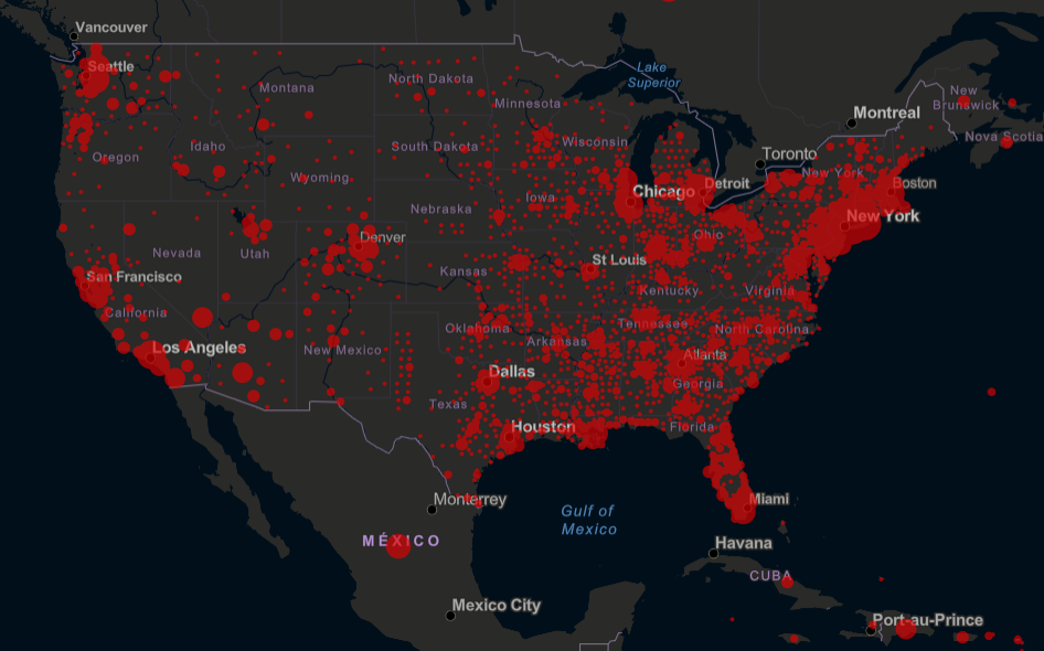 Latest Heat-Map of Coronavirus