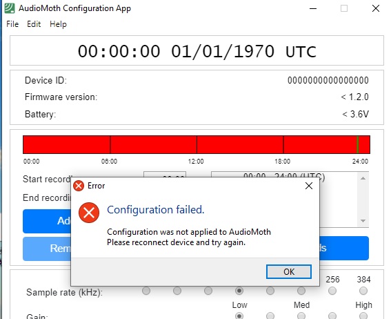 Configuration failed content media