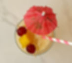 Virgin Pina Colada in a Cocktail Glass with umbrella