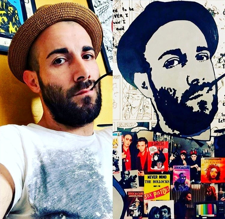 Artist Luca marchini and his self illustration