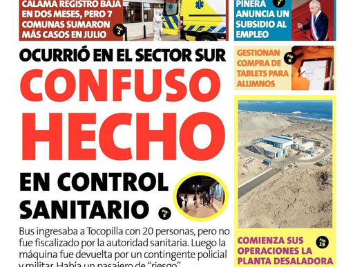 TITULARES DE LOS PRINCIPALES DIARIOS DE LA REGIÓN