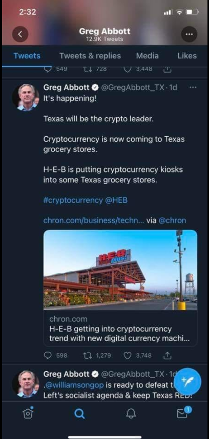 Texas to be a leader in cryptocurrency? content media