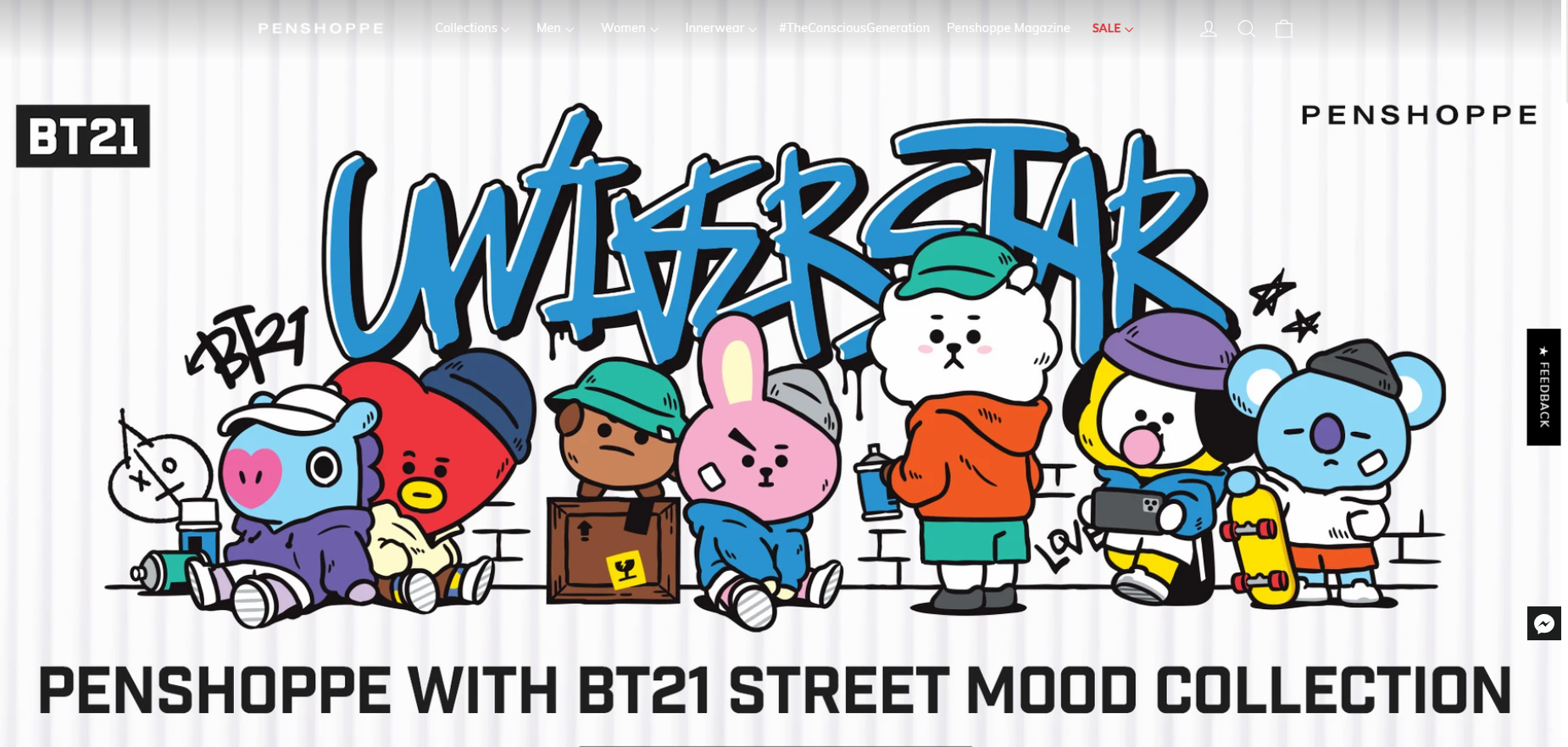 PENSHOPPE PHILIPPINES W/ BT21 STREET MOOD COLLECTION! content media