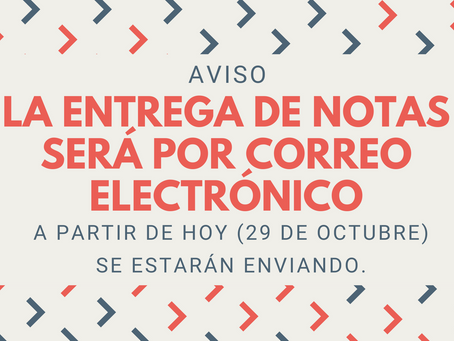Entrega de notas trimestre 1
