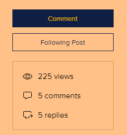 While the current way is technically correct, I'd like to see "comments" and "replies" combined into a single stat for external display. content media