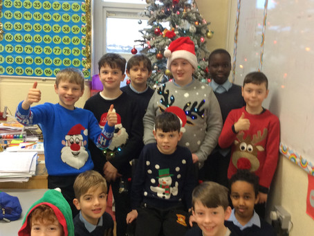 All dressed up for Santa in Fourth Class