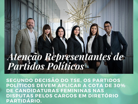 TSE entende ser aplicável reserva de gênero para mulheres nas eleições para órgãos partidários
