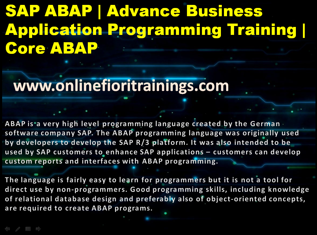 SAP ABAP on HANA training content media