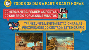 João Dourado continua realizando as ações de desinfecção das ruas do centro comercial.