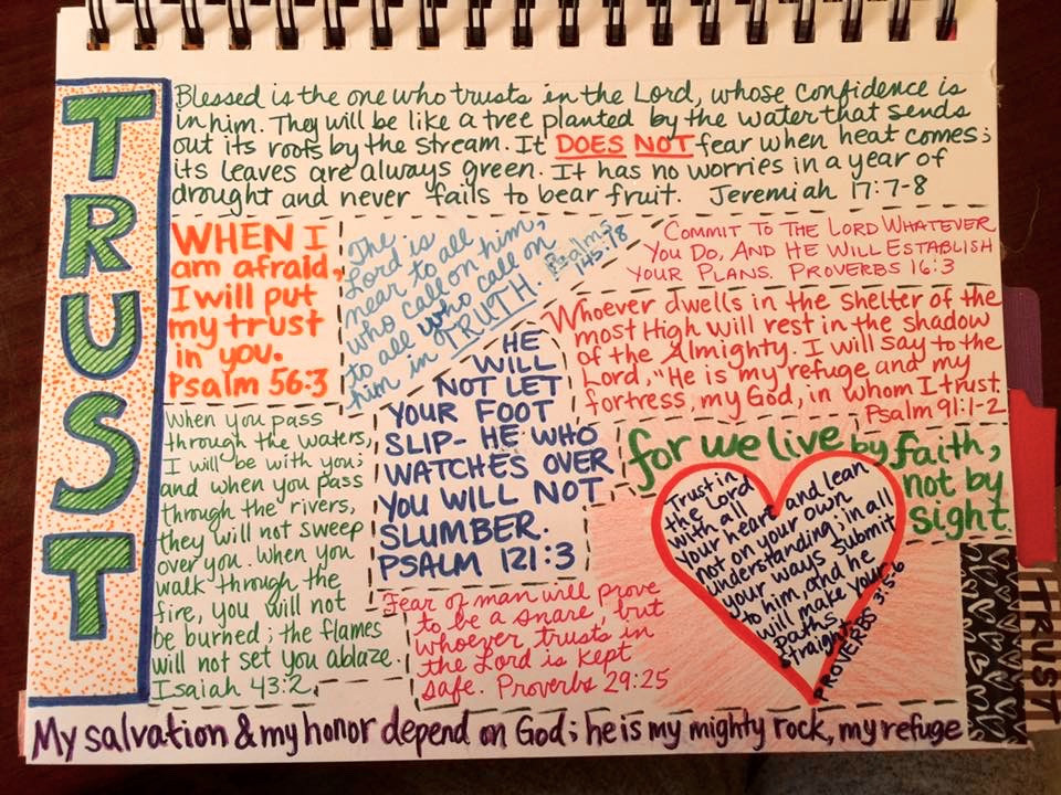 Trust page from a workshop participant