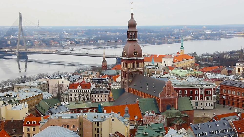 View at Riga from the tower of Saint Peter's Church