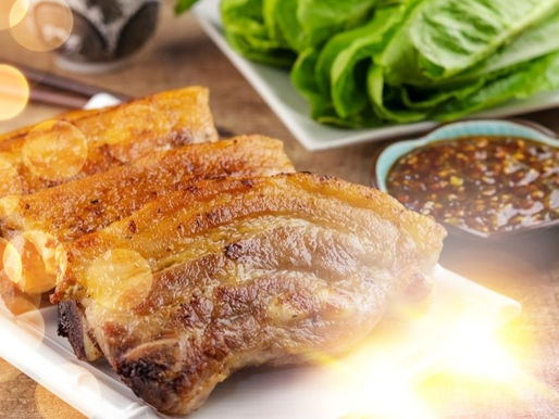 Grilled Pork Belly with Ssamjang Dipping Sauce
