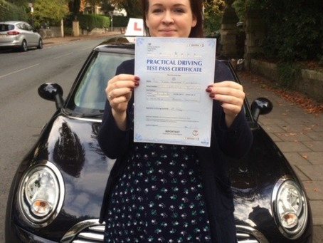 Congratulations Fern on passing your driving test so well.
