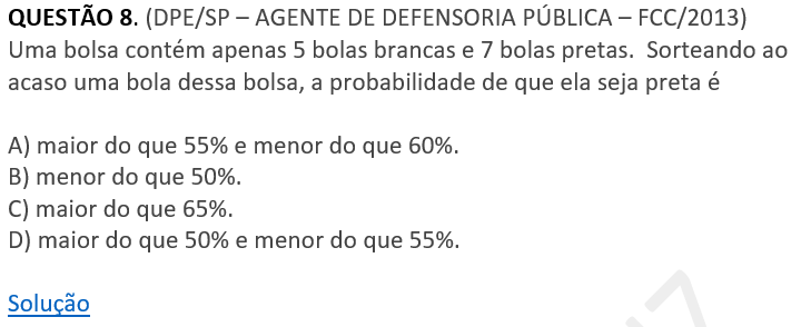 QUESTÃO 8 | SIMULADO 1 | PROBABILIDADE content media