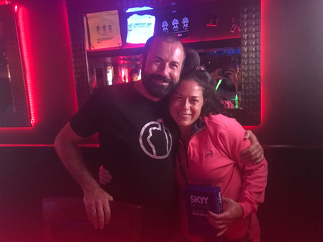 Mark rocks the Pink Nail Society shirt in Provincetown!