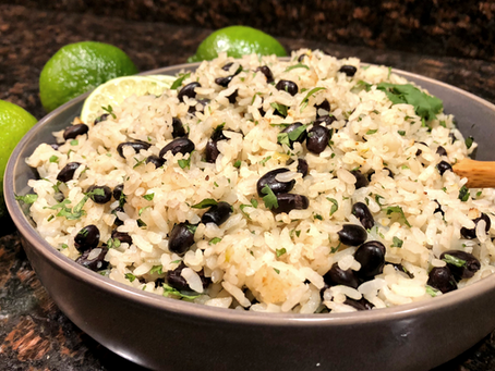 Rice Cooker Cumin Rice with Black Beans