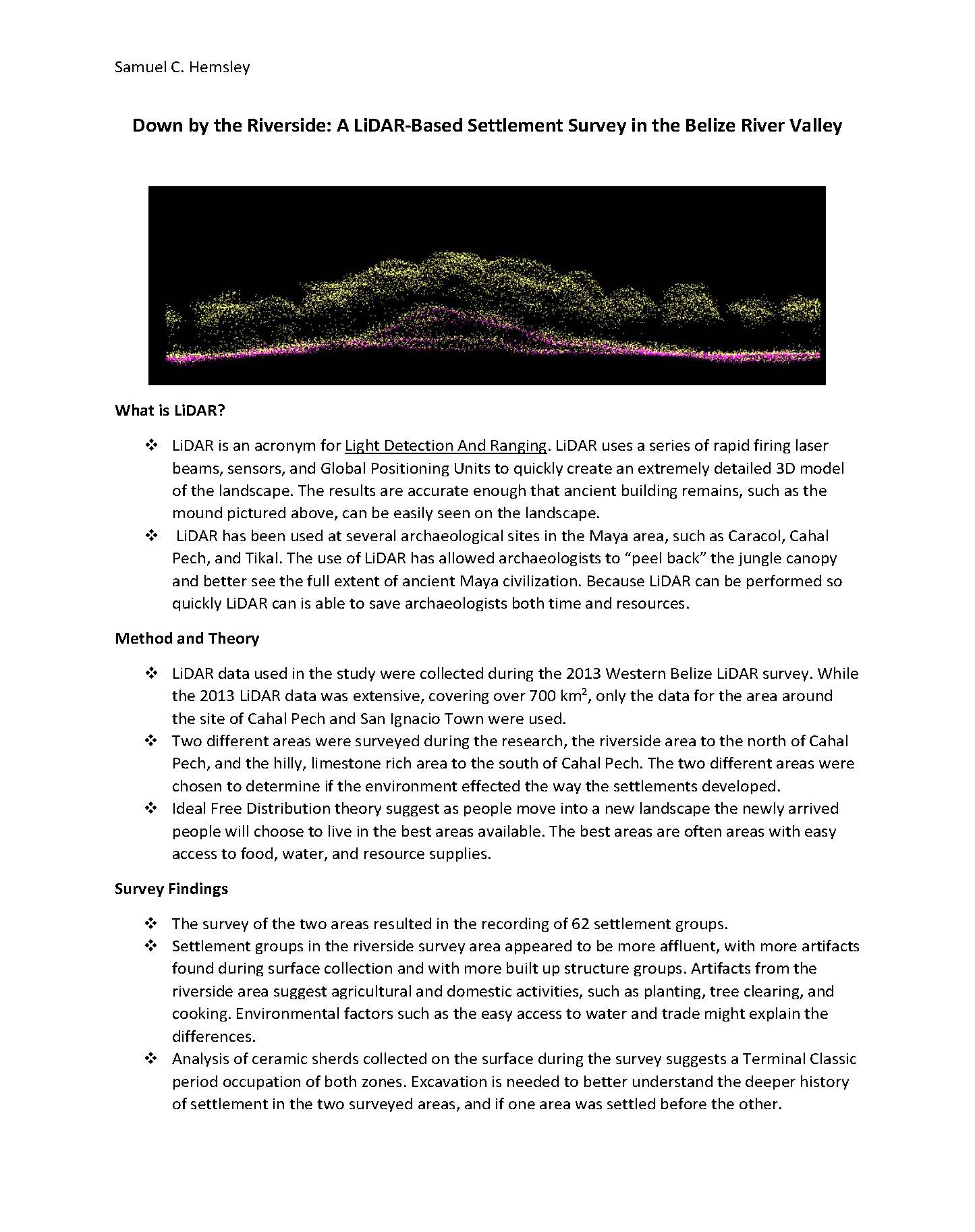 Down by the Riverside: A LiDAR-Based Settlement Survey in the Belize River Valley content media