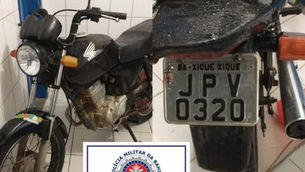 Moto roubada é apreendida pela CIPE em Xique-Xique.