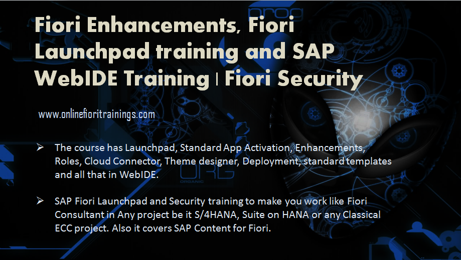 Fiori Security, Launchpad and Advance Fiori training content media