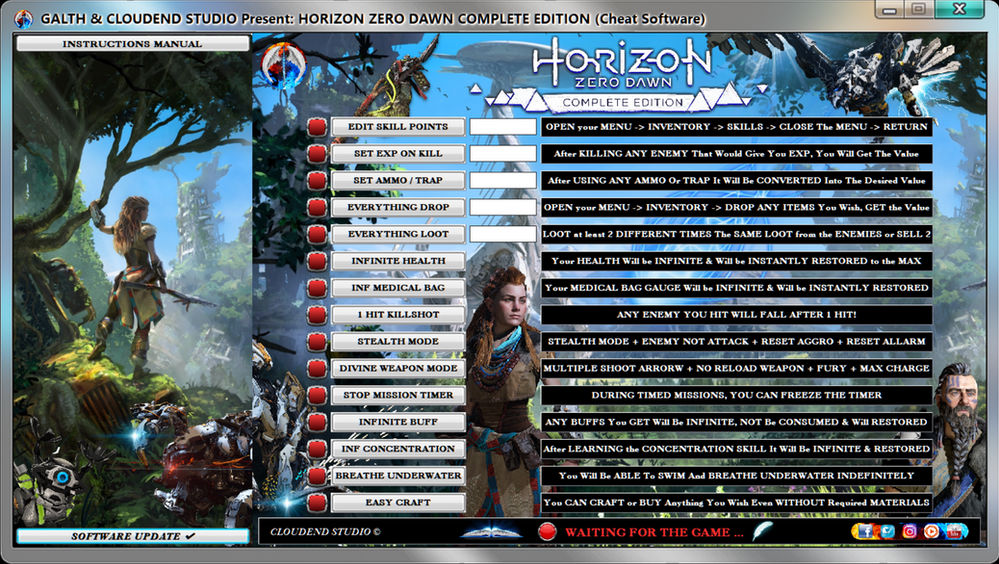 HORIZON ZERO DAWN COMPLETE EDITION, HZD, CHEATS, TRAINER, MOD, CODES