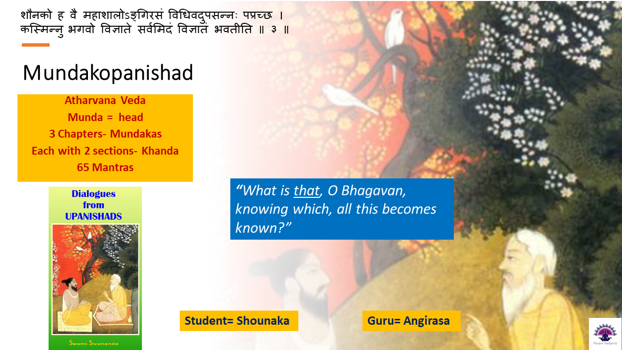 Introduction to Upanishads – Class 5. Katha Upanishad video link, Revision Slides content media