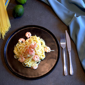 Creamy Pasta with Lime and Prawns