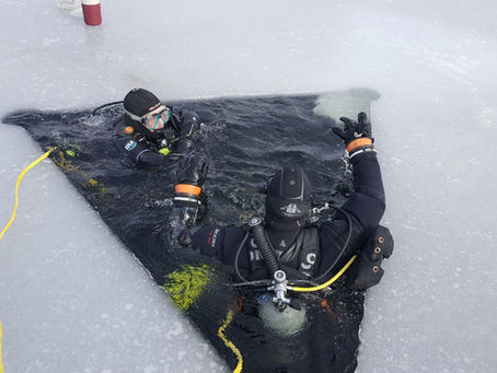 1st Ice Dive of the Year Lake Beulah 2/9/20